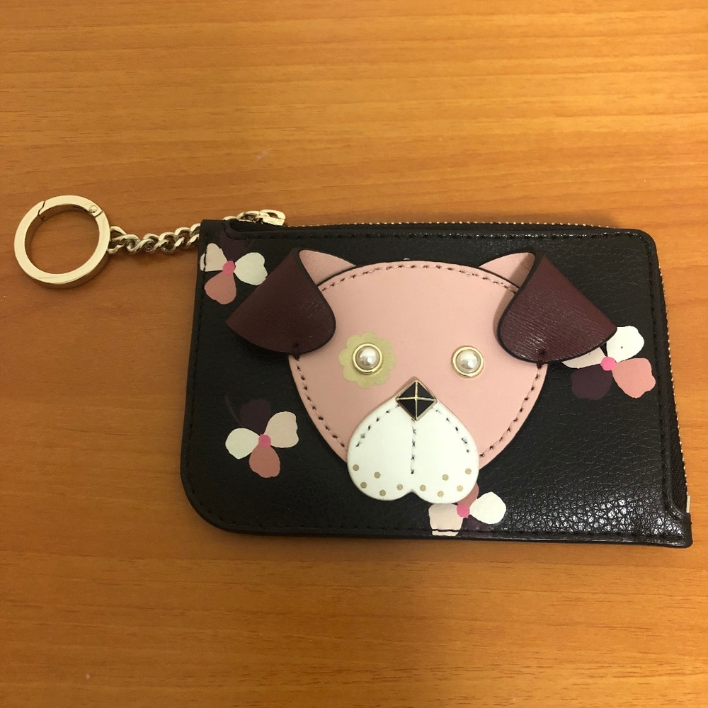 Kate Spade Floral Pup Coin/Card Holder